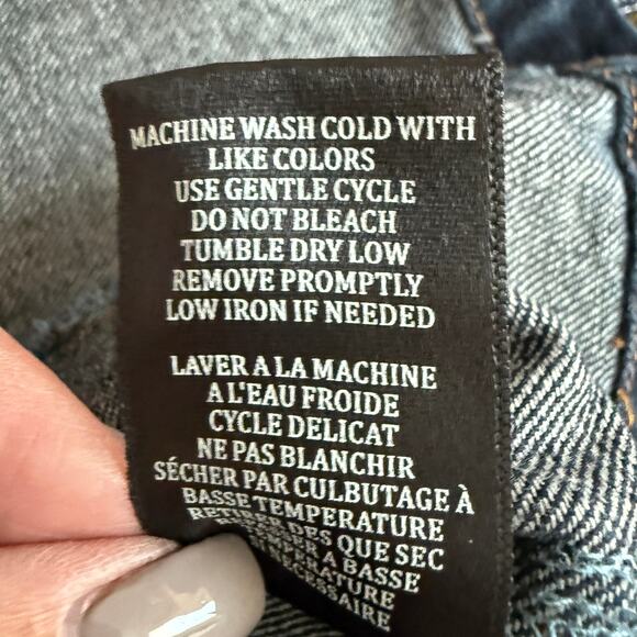 Women's Blank NYC Denim Blue Jean Short Sleeve Zip Front Dress Size XL NEW - Picture 6 of 8